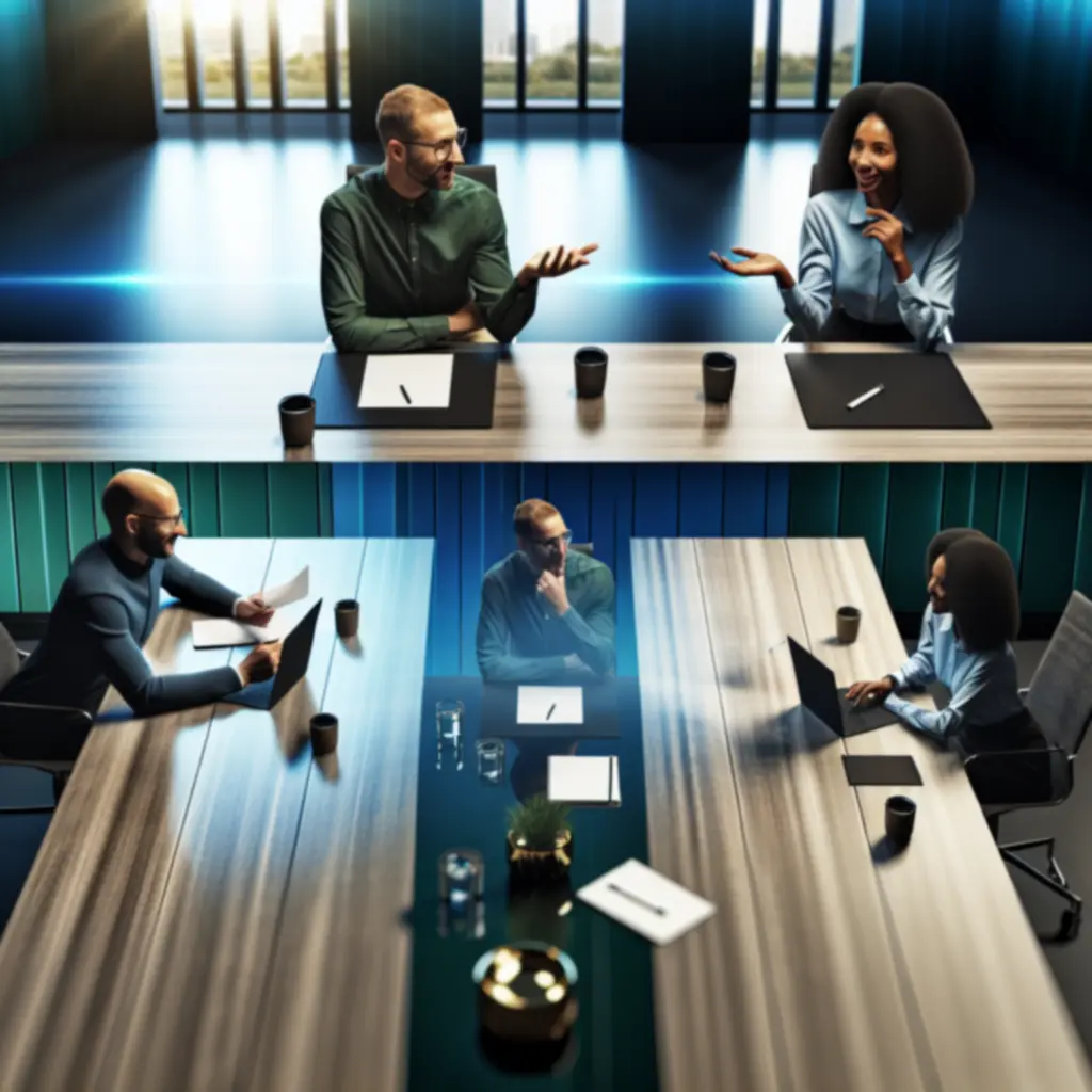 Les fondateurs de loisiirsfrance debout dans un environnement de travail moderne