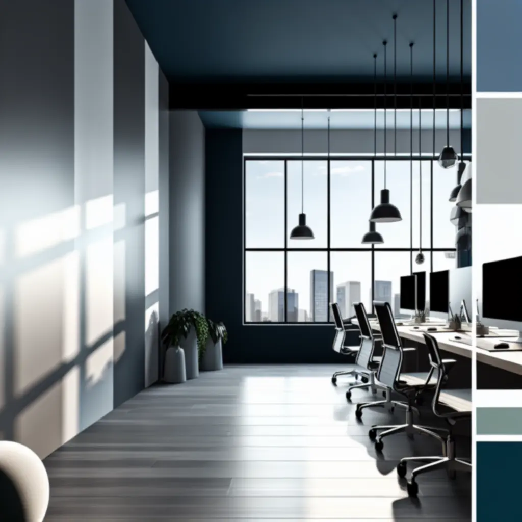 Espace de travail numérique moderne avec plusieurs écrans et interface claire