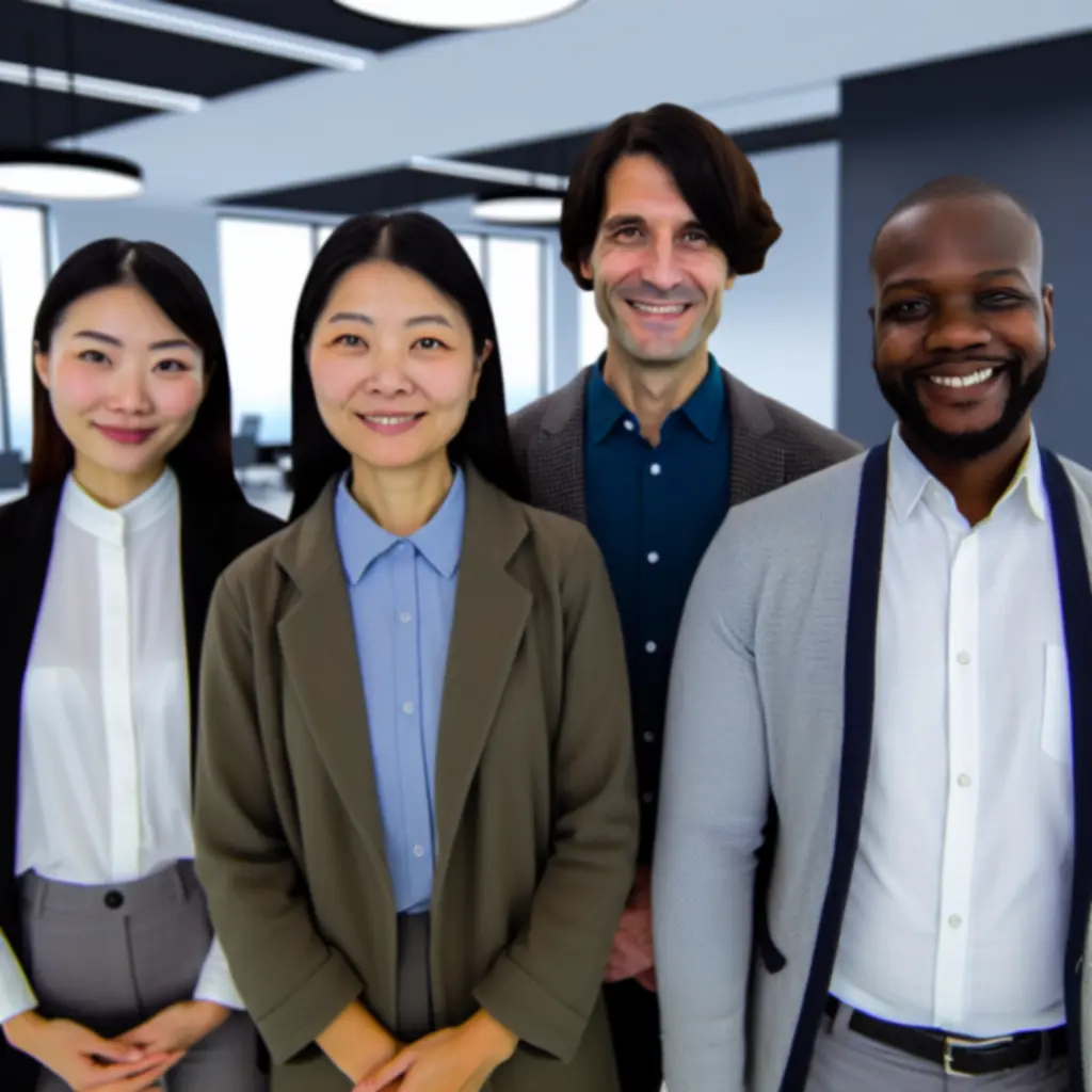 Equipe professionnelle travaillant dans un environnement numérique moderne